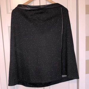 Ann Taylor a-line faux wrap skirt